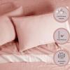 Anne Klein Westhill Dot, 100% Cotton Sateen Sheet Set, with Flat Sheet, Fitted Sheet, Pillowcases,Twin, Blush(Blush)