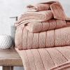 imageAnne Klein 6Piece Reverie Towel Set 2 Bath Towels 2 Hand Towels 2 Wash Cloths 100 Cotton BlushBlush