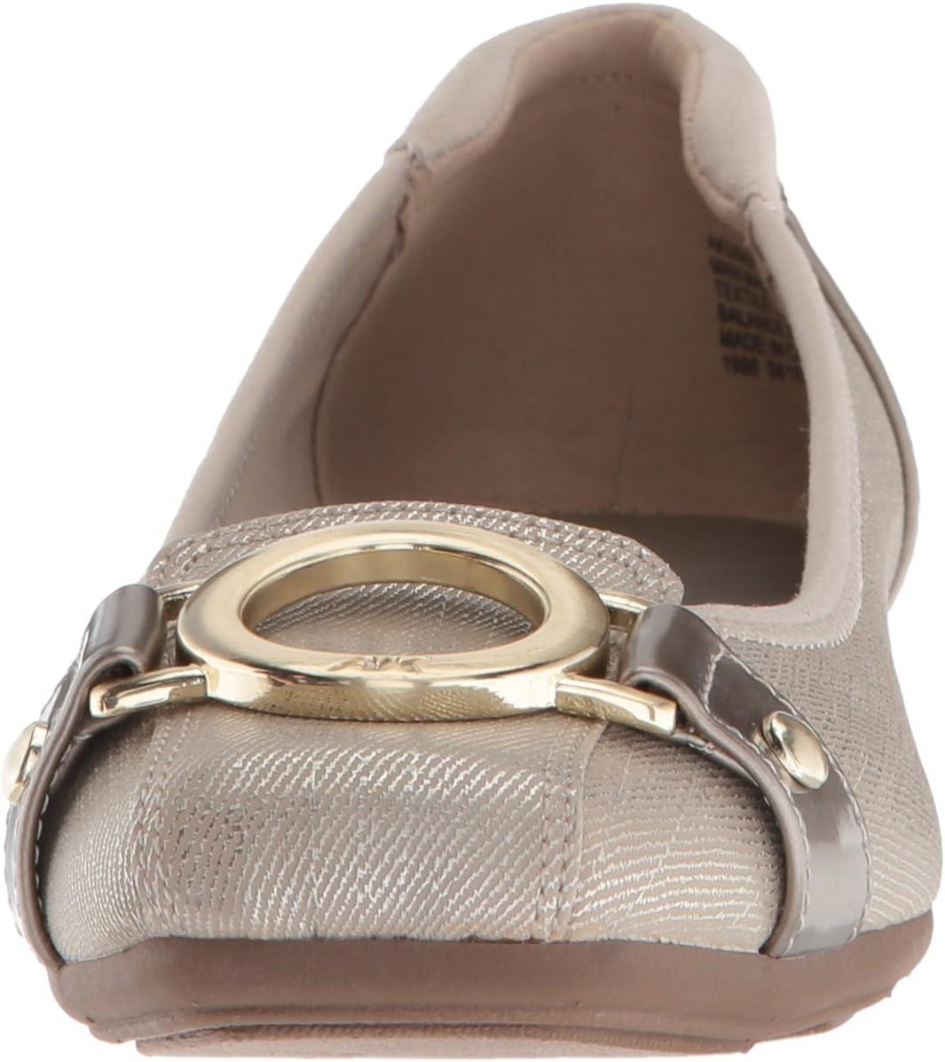 imageAnne Klein Womens Umeko Ballet FlatMetallic Taupe