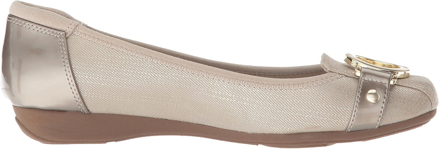 imageAnne Klein Womens Umeko Ballet FlatMetallic Taupe