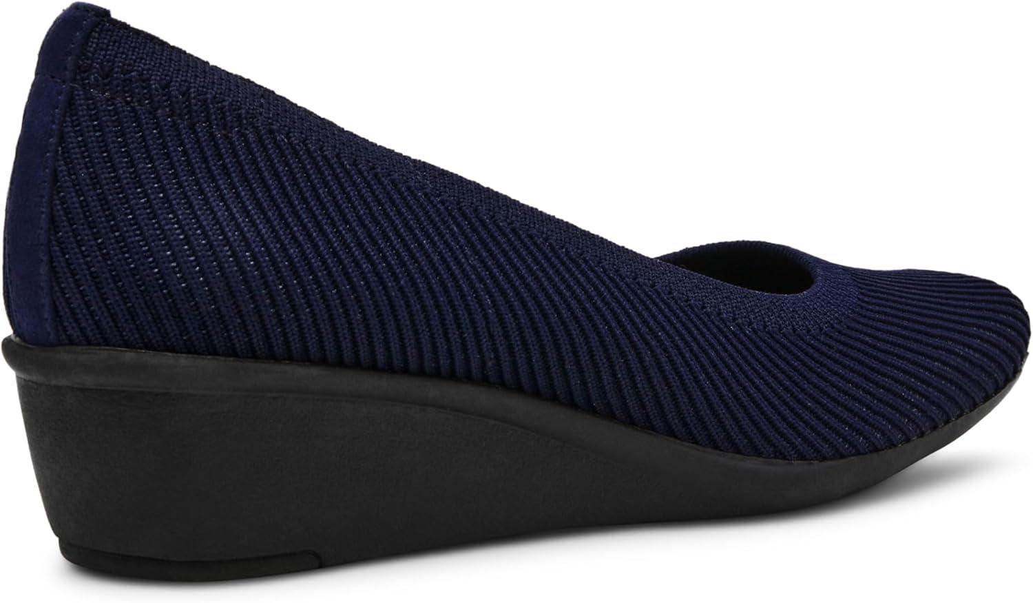 imageAnne Klein Womens Wisher Wedge PumpNavy Knit