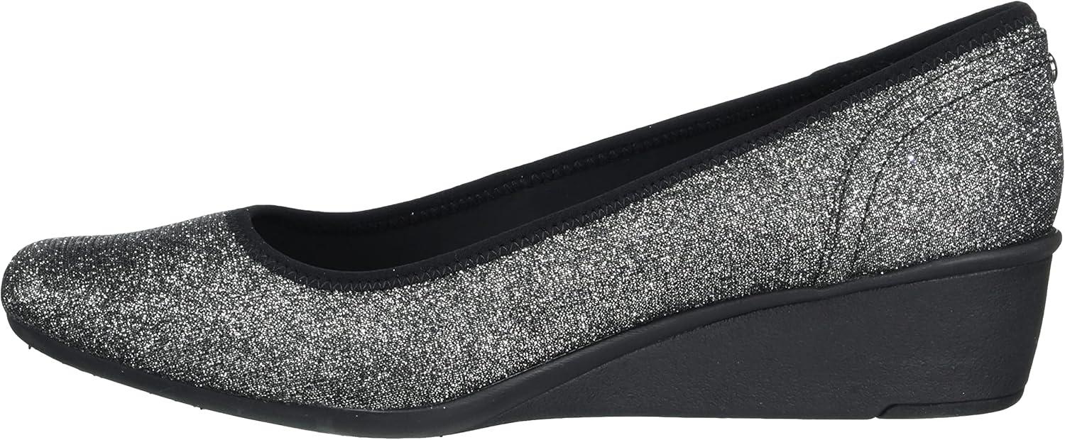 imageAnne Klein Womens Wisher Wedge PumpPewter Stretch