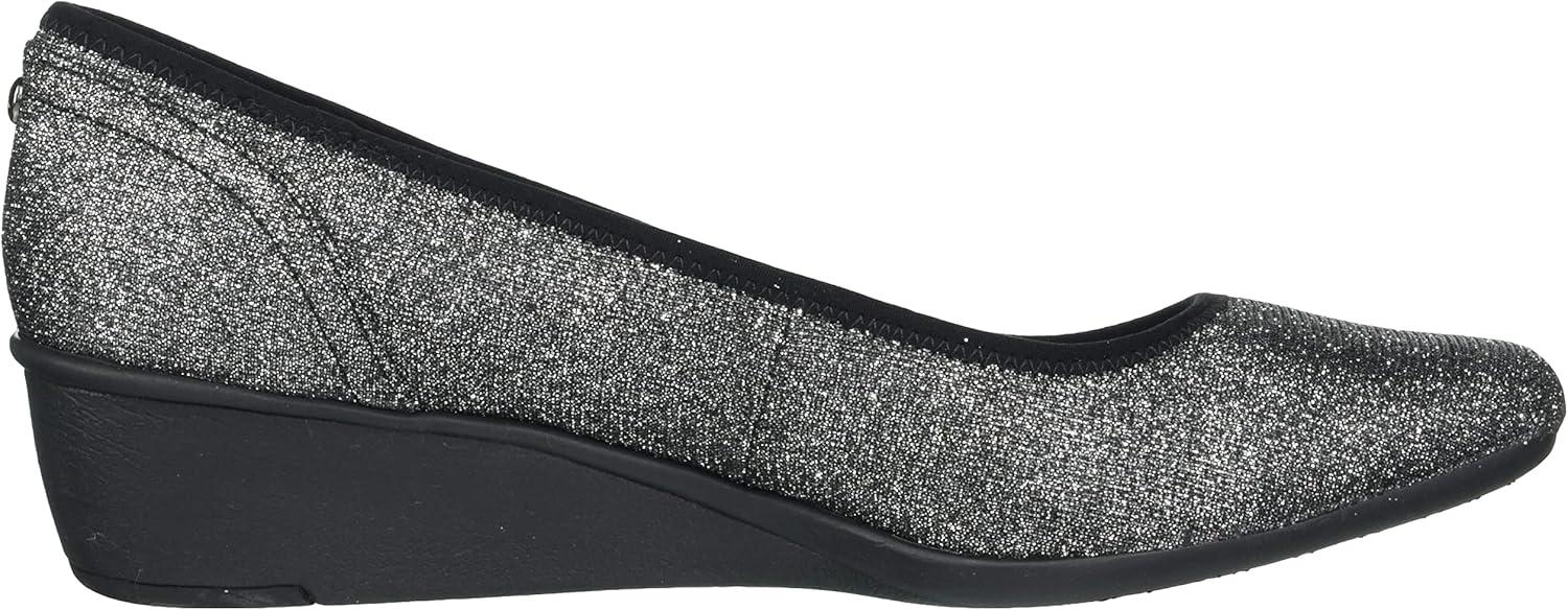 imageAnne Klein Womens Wisher Wedge PumpPewter Stretch