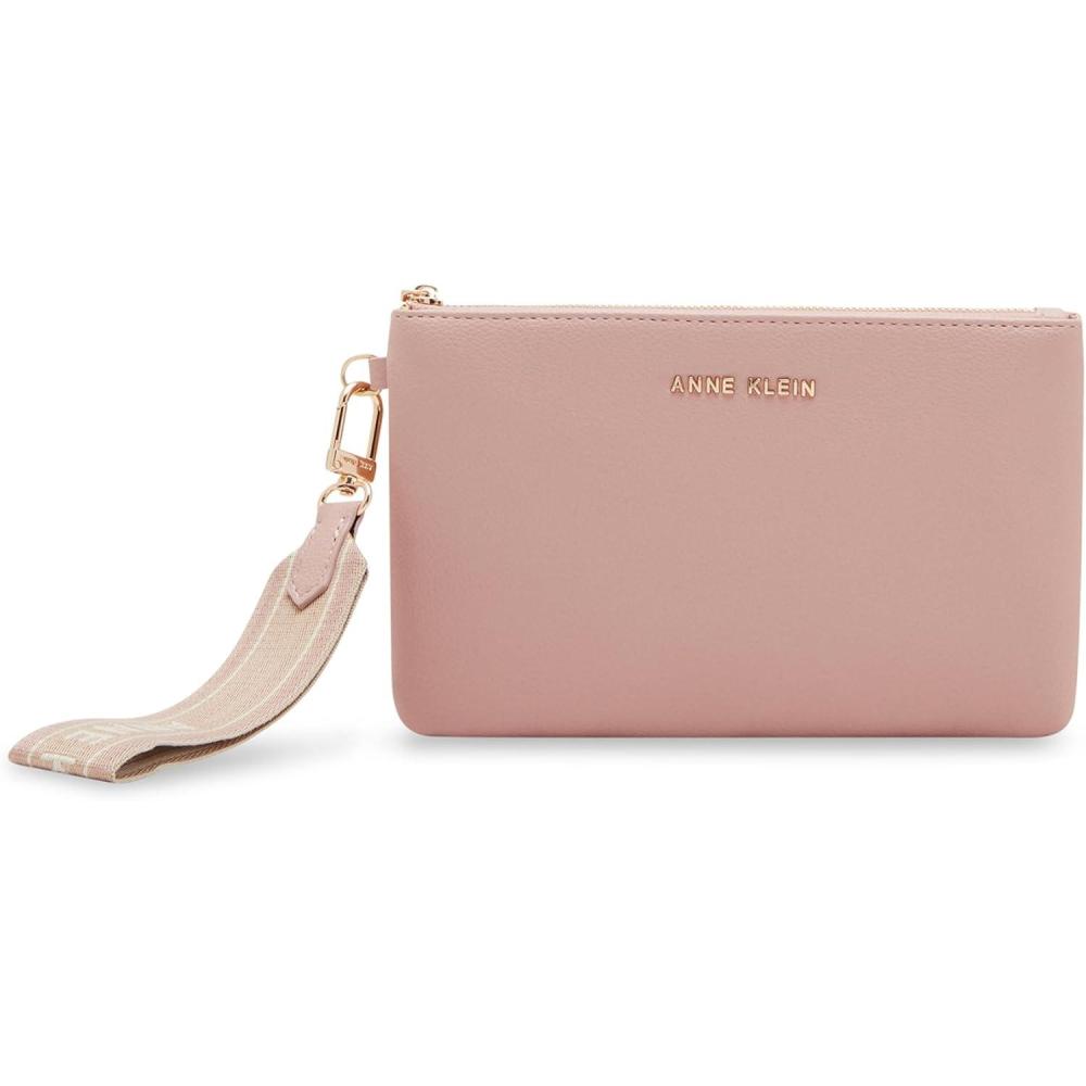 imageAnne Klein AK 3 piece pouch gift set with web detailingRosewater