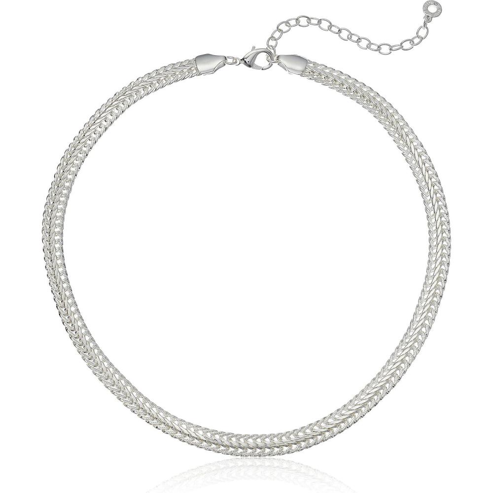 imageAnne Klein Classics GoldTone Flat Chain NecklaceSilver