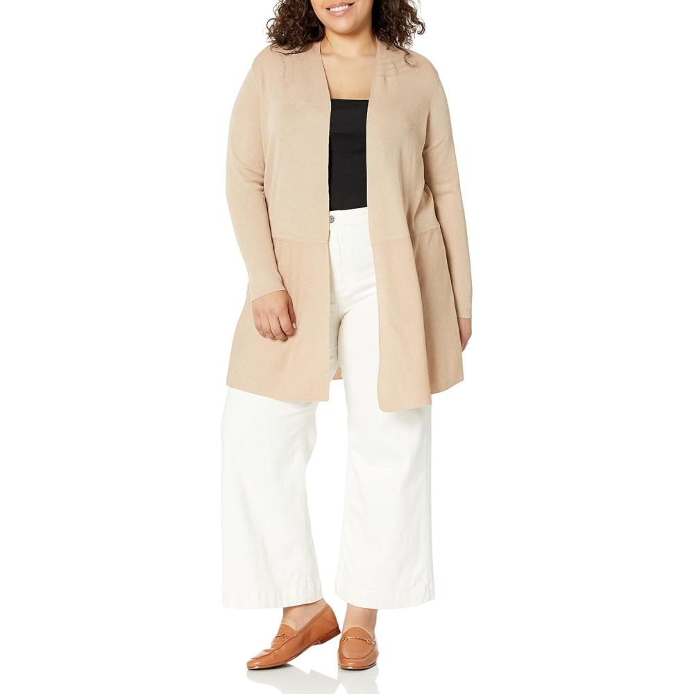 imageAnne Klein Long Sleeve Monterey Cardigan Sweater