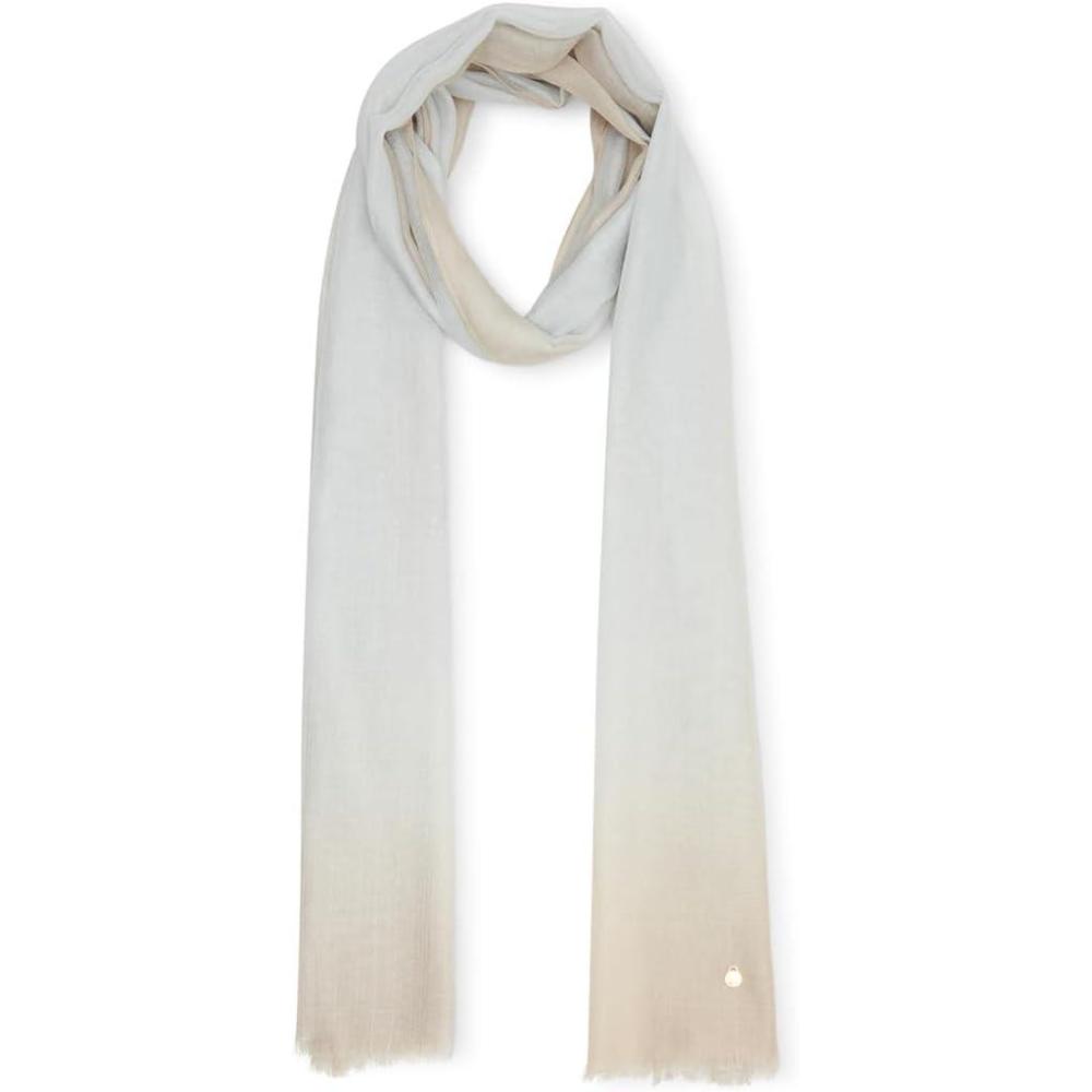 imageAnne Klein Ombre Lurex Pashmina Shawl Wrap Scarf Oatmilk