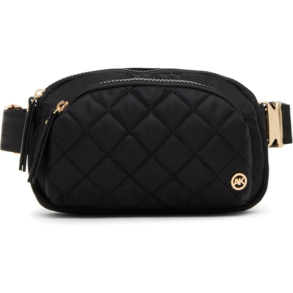 imageAnne Klein Quilted Nylon Pant Belt Black One Size
