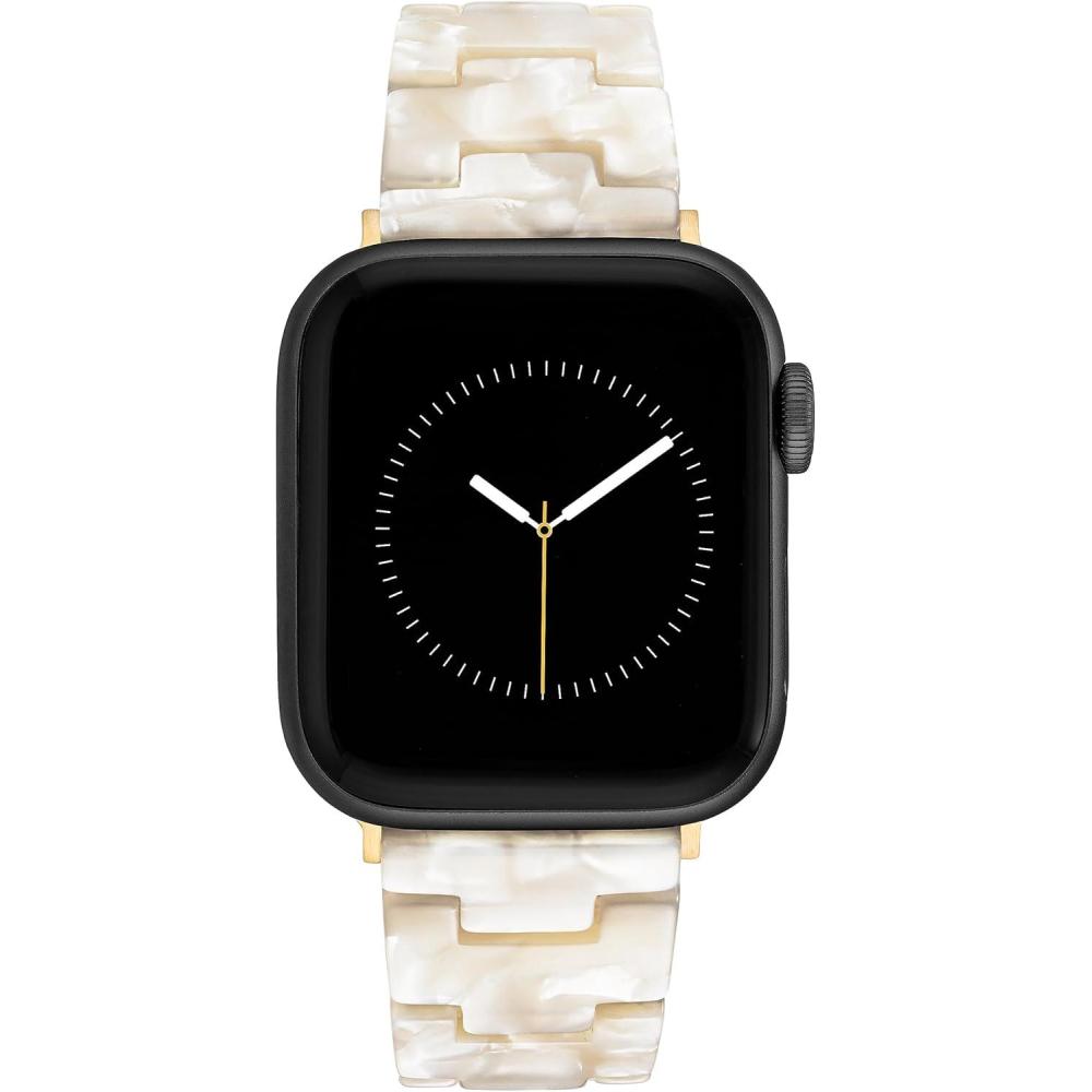 imageAnne Klein Womens Acetate Fashion Band for Apple Watch Secure Adjustable Apple Watch Band Replacement Fits Most WristsOff White