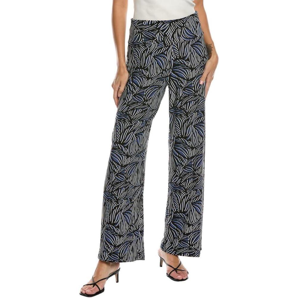 imageAnne Klein Womens High Rise Pull on Wide Wb Palazzo PantDeep SapphireBlack Diamond