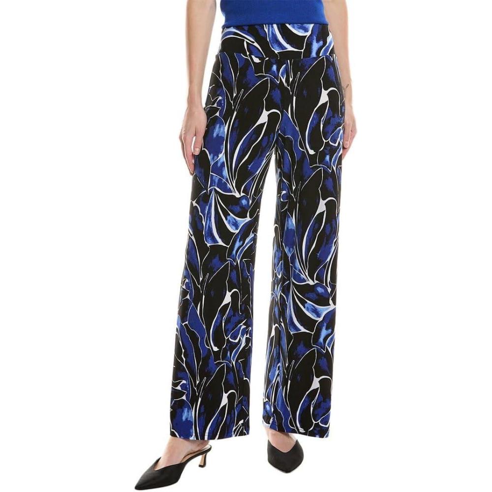 imageAnne Klein Womens High Rise Pull on Wide Wb Palazzo PantSantorini Blue Multi