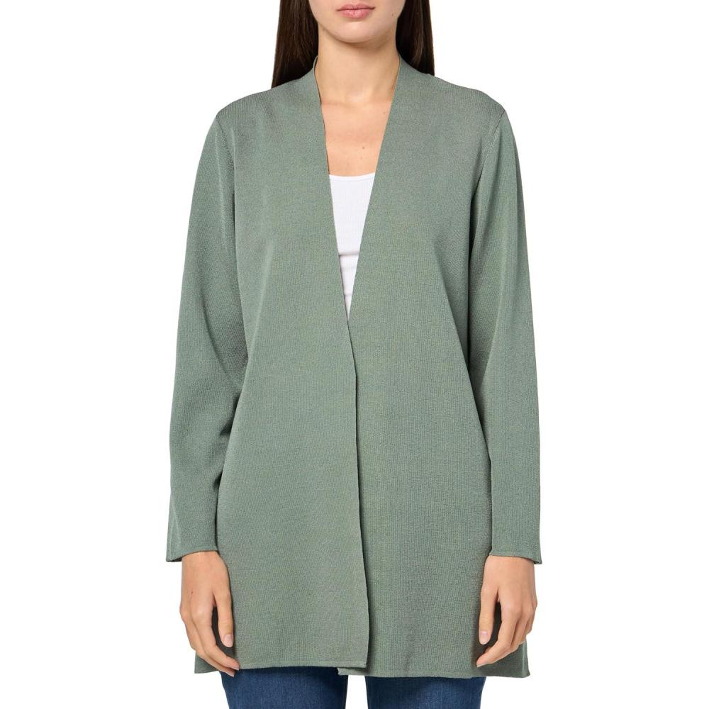 imageAnne Klein Womens Nappa Kissing Front CardiganEucalyptus