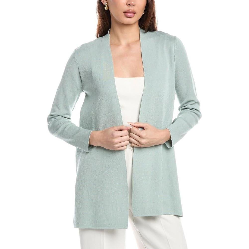 imageAnne Klein Womens Nappa Kissing Front CardiganSoft Aloe