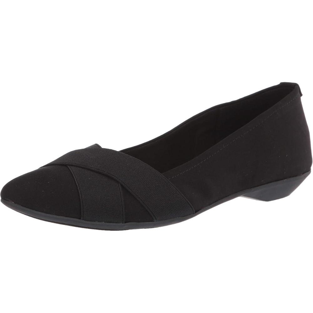 imageAnne Klein Womens Oalise Ballet FlatsBlackBlack Fabric