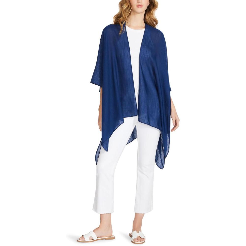 imageAnne Klein Womens Open Front Poncho CapeNavy