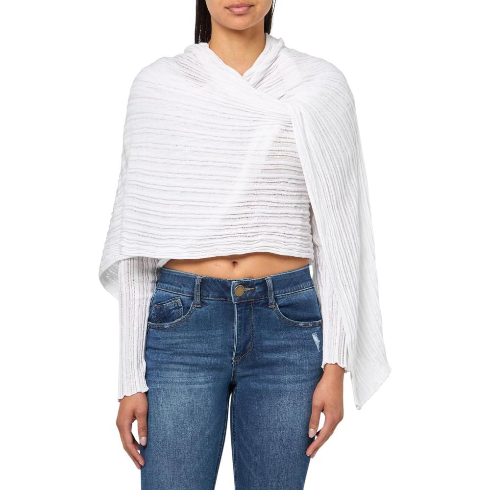 imageAnne Klein Womens Stitch Open Frt Crdigan WrapBright White