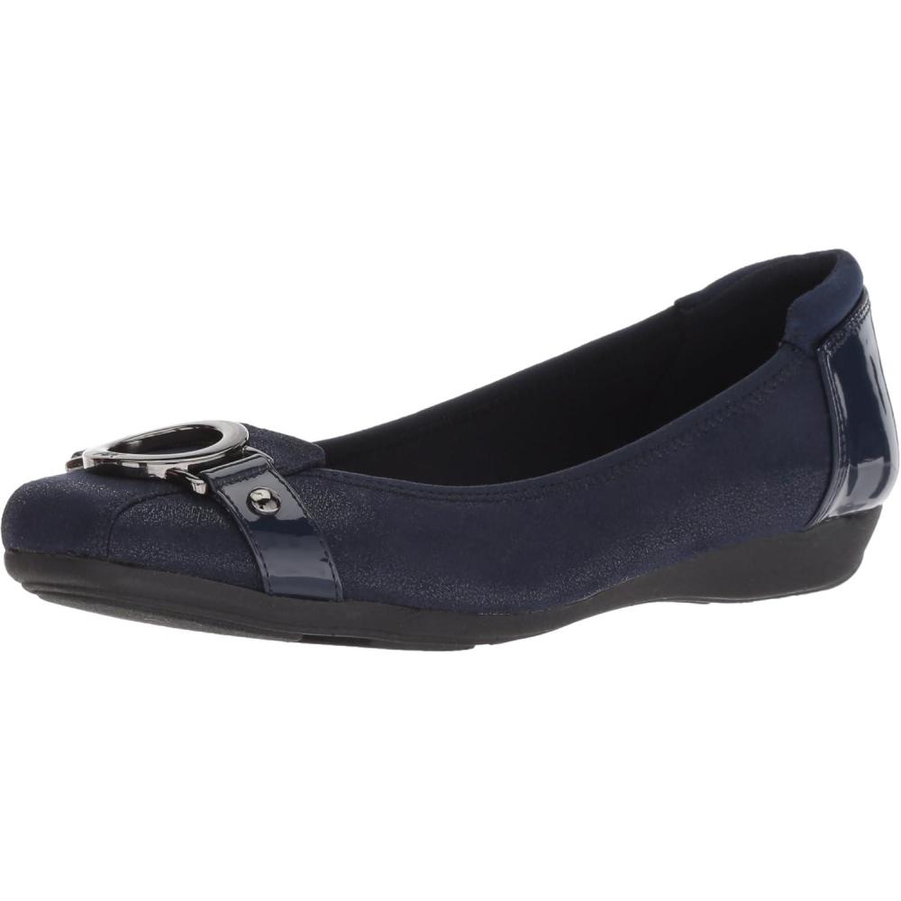 imageAnne Klein Womens Umeko Ballet FlatNavy Multi Fabric