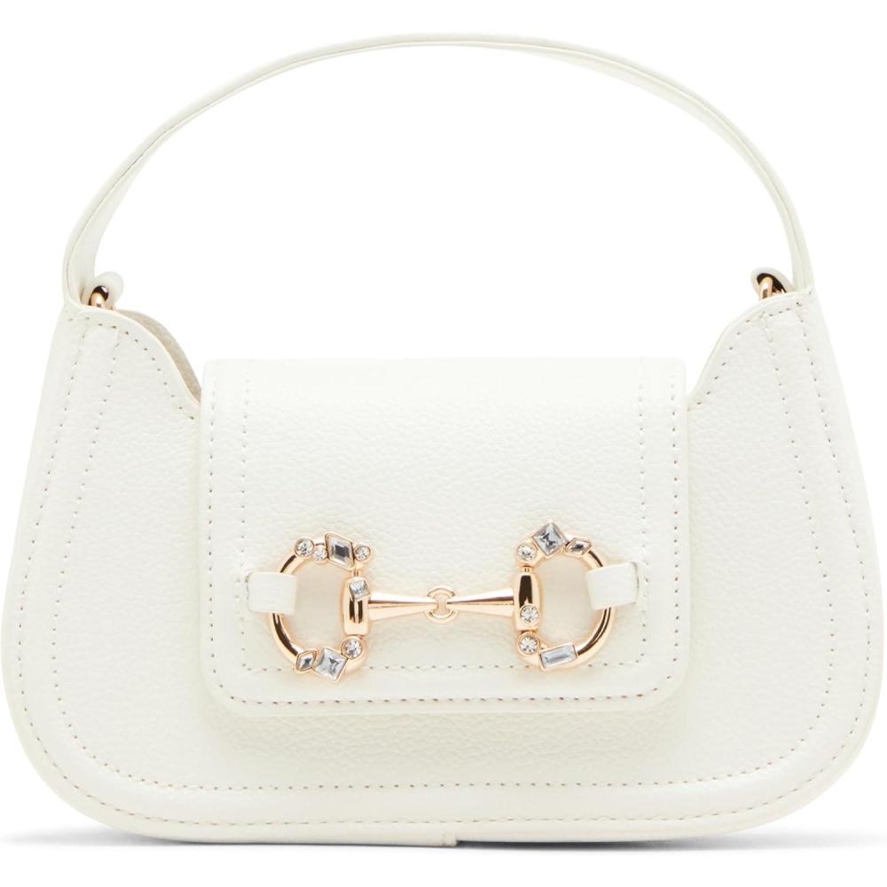 imageAnne Klein womens Anne Klein Crystal Horsebit Mini Top Handle With Convertible StrapAnne White