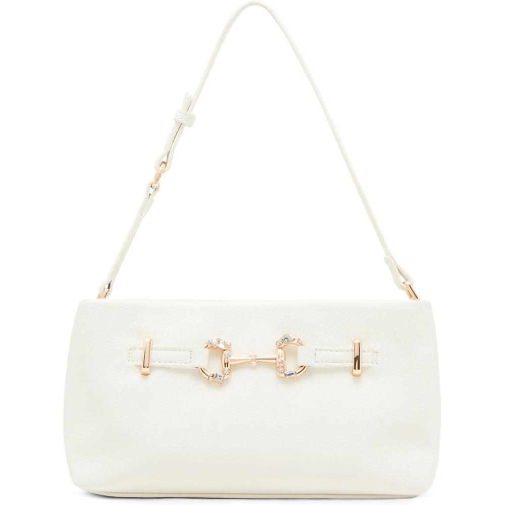 imageAnne Klein womens Anne Klein East West Crystal Horsebit Shoulder BagAnne White