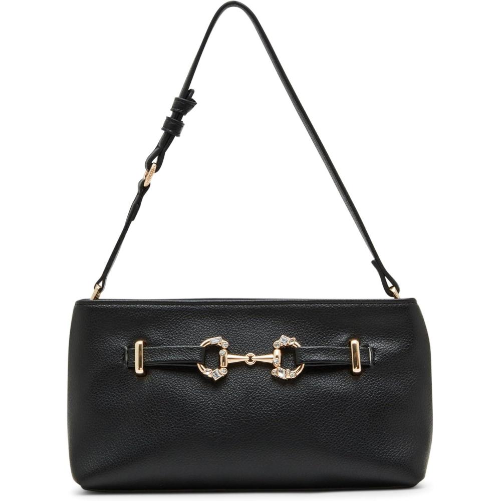 imageAnne Klein womens Anne Klein East West Crystal Horsebit Shoulder BagBlack