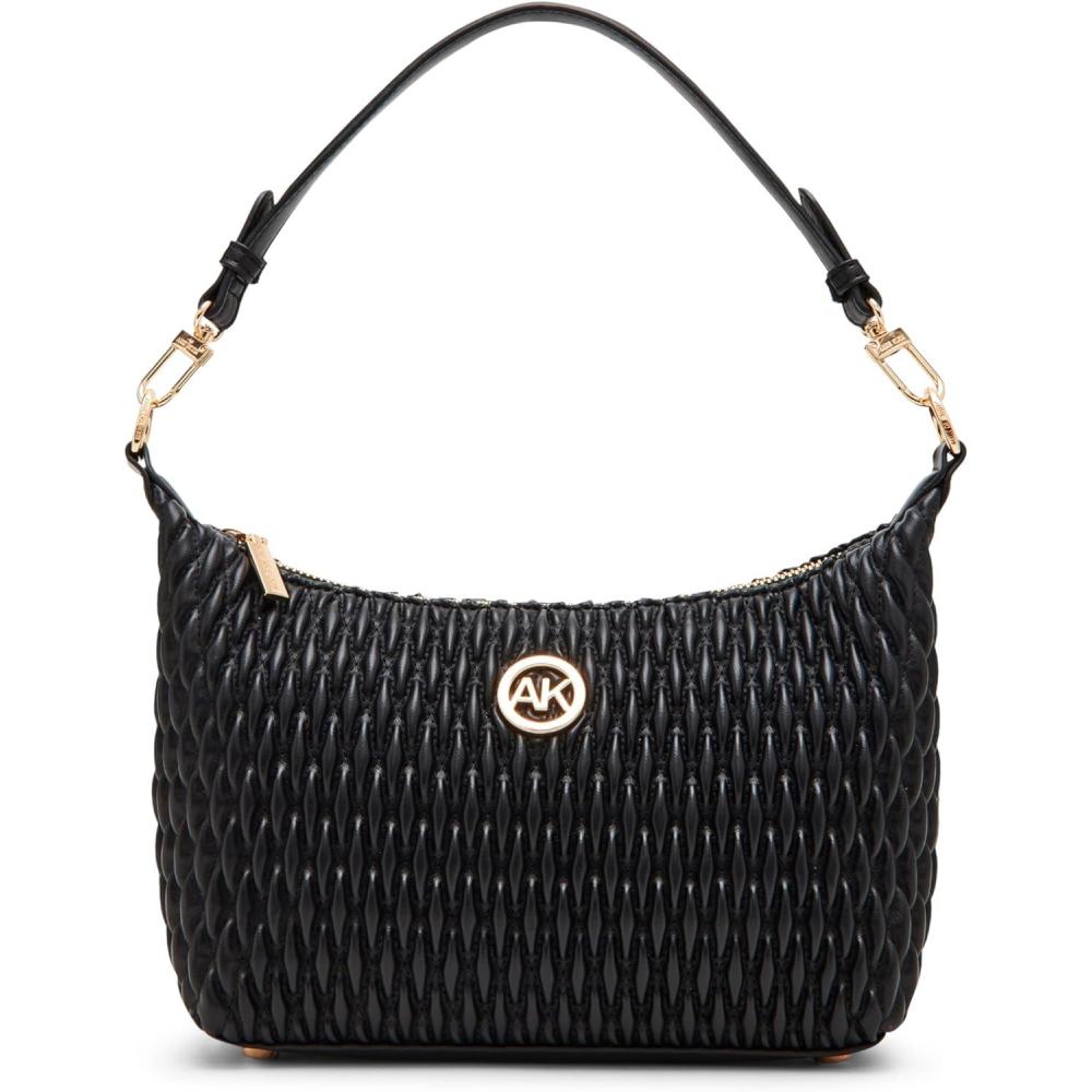 imageAnne Klein womens Anne Klein Medium Ruched Flap CrossbodyBlack