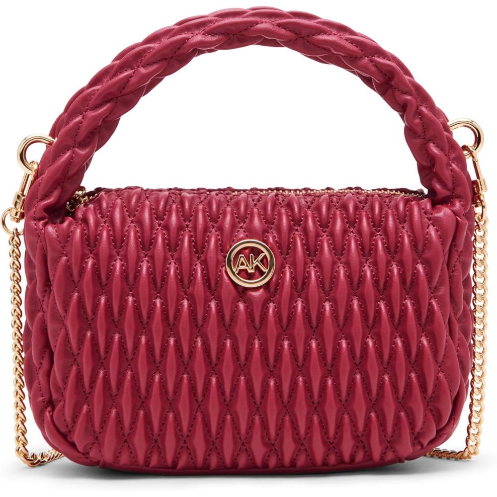 imageAnne Klein womens Anne Klein Rounded Mini Ruched CrossbodyPassion Pink