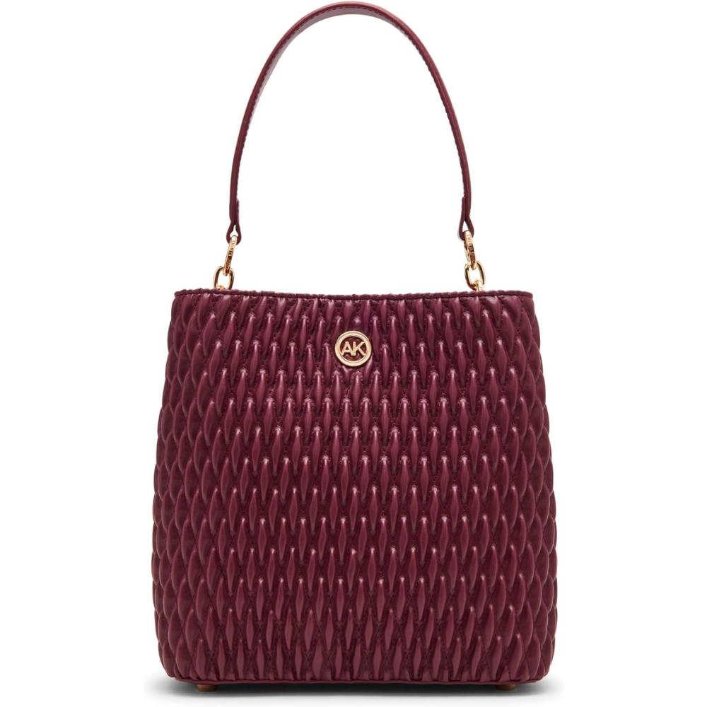imageAnne Klein womens Anne Klein Ruched Bucket Bag With Convertible StrapCherry Lacquer