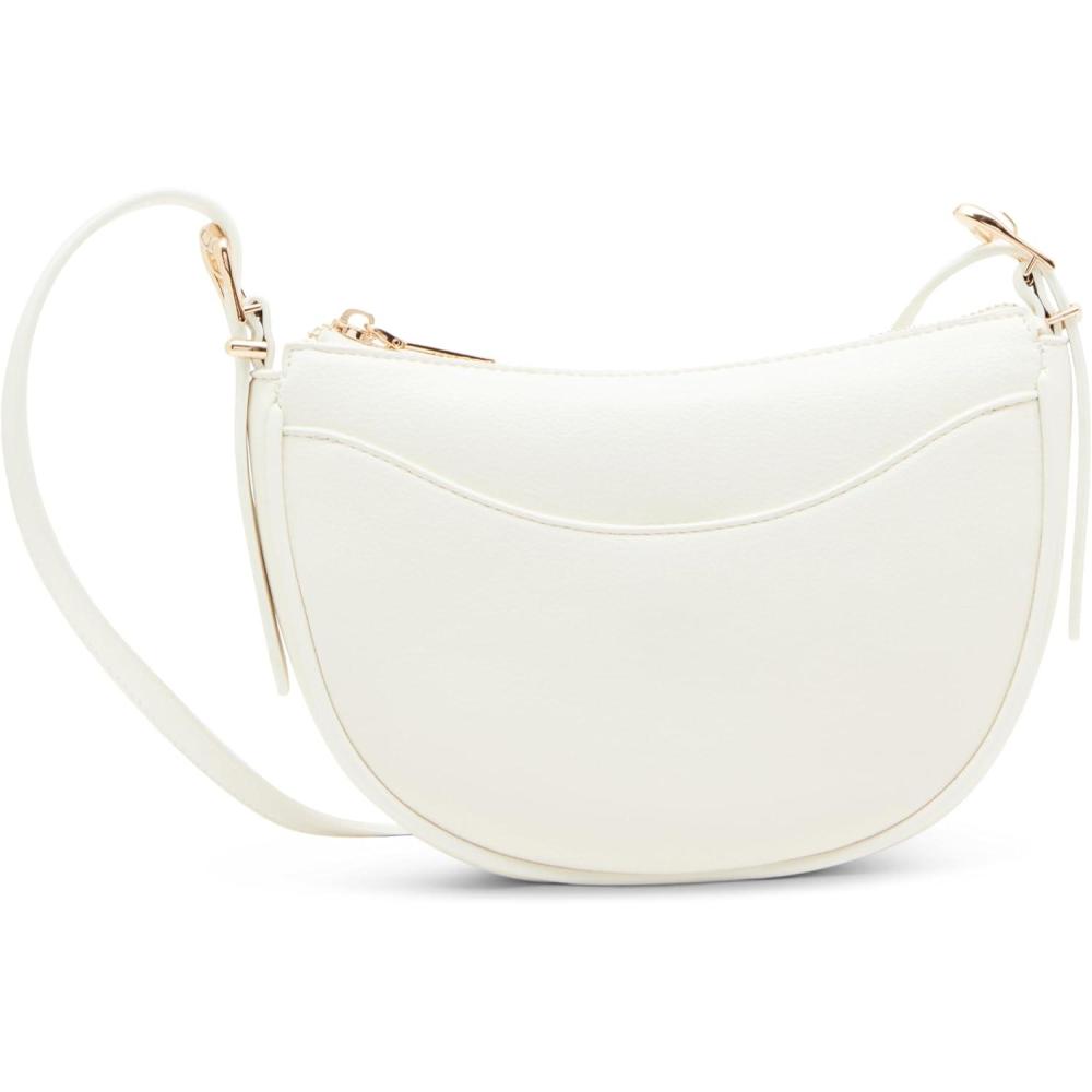 imageAnne Klein womens Anne Klein Sculpted Buckle Half Moon CrossbodyAnne White