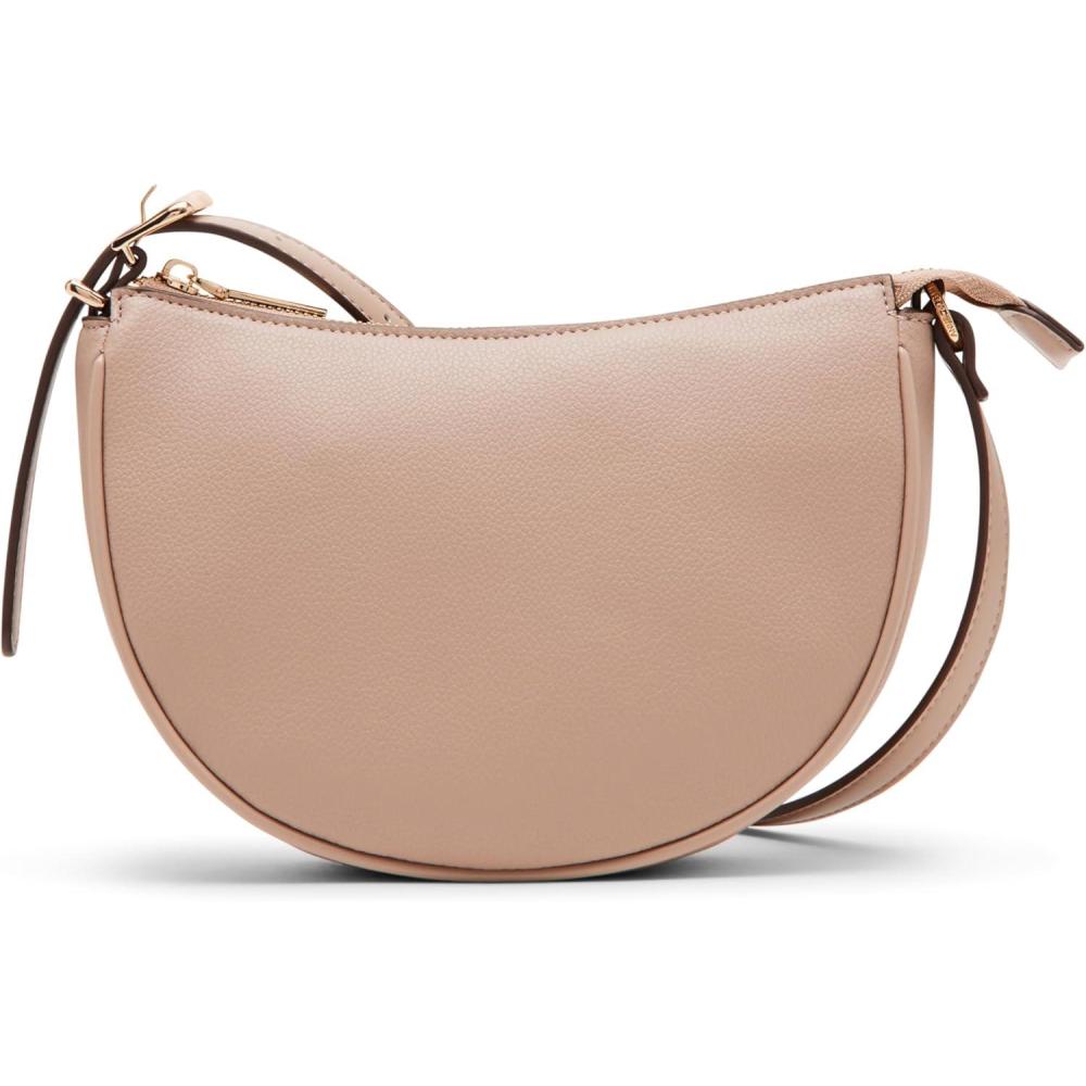 imageAnne Klein womens Anne Klein Sculpted Buckle Half Moon CrossbodyTimeless Taupe