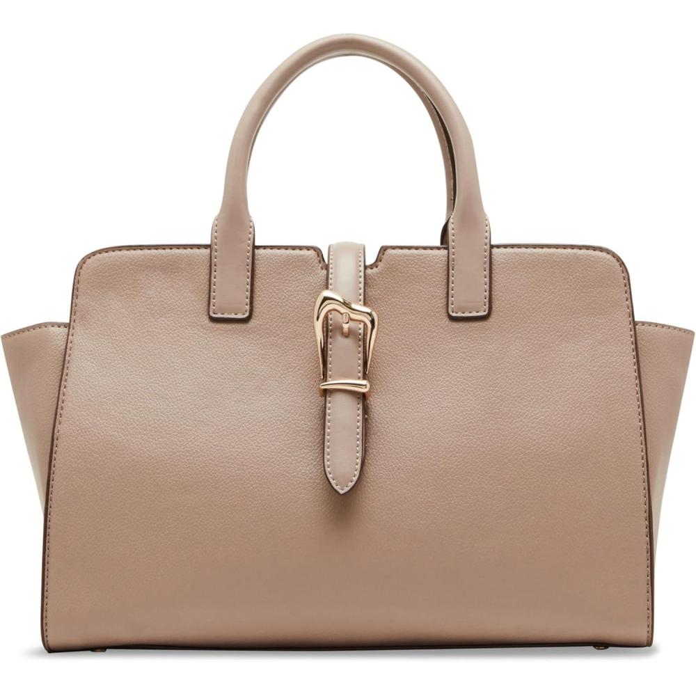 imageAnne Klein womens Anne Klein Sculpted Buckle Satchel With Convertible StrapTimeless Taupe