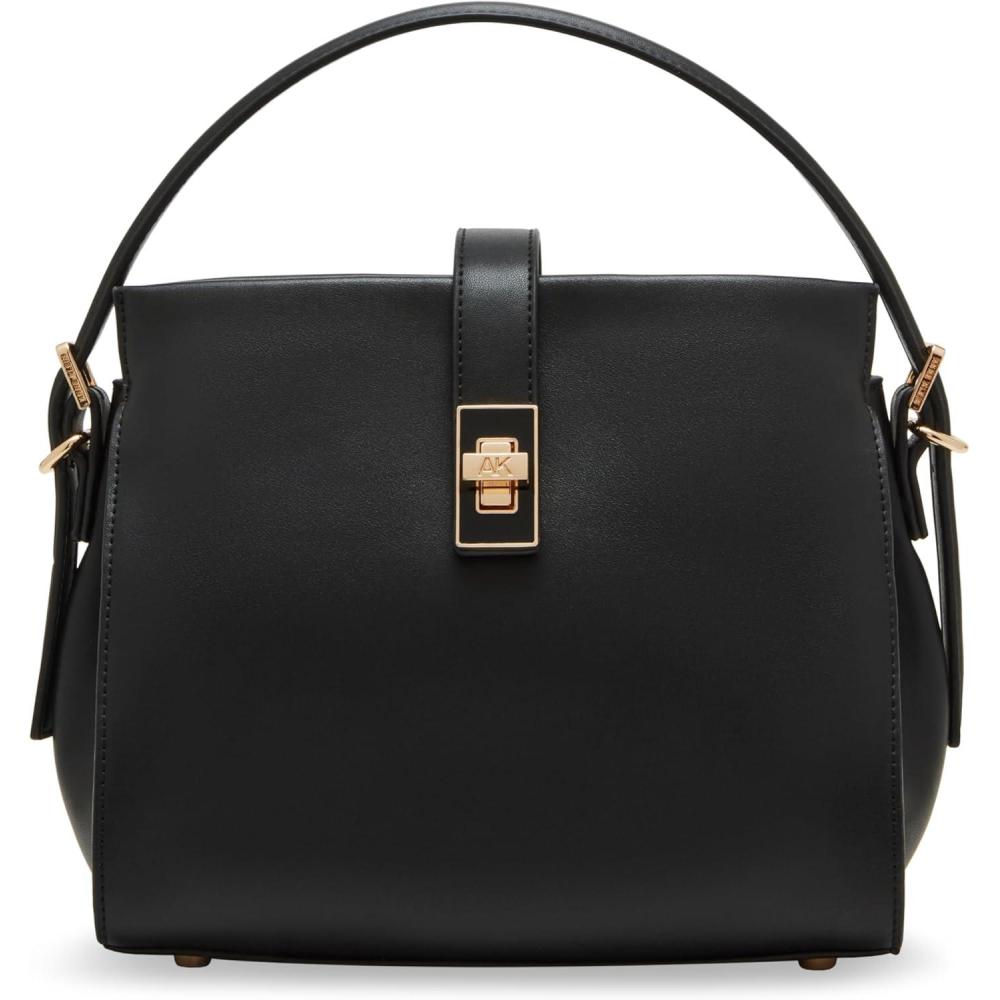 imageAnne Klein womens Anne Klein Structured Satchel ampamp StrapBlack