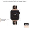 Anne Klein Fashion Bracelet for Apple Watch, Secure, Adjustable, Apple Watch Replacement Band, Fits Most Wrists(Black/Rose Gold)