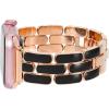 Anne Klein Fashion Bracelet for Apple Watch, Secure, Adjustable, Apple Watch Replacement Band, Fits Most Wrists(Black/Rose Gold)
