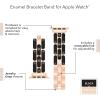 Anne Klein Fashion Bracelet for Apple Watch, Secure, Adjustable, Apple Watch Replacement Band, Fits Most Wrists(Black/Rose Gold)