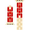 Anne Klein Fashion Bracelet for Apple Watch, Secure, Adjustable, Apple Watch Replacement Band, Fits Most Wrists(Red/Gold)
