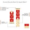 Anne Klein Fashion Bracelet for Apple Watch, Secure, Adjustable, Apple Watch Replacement Band, Fits Most Wrists(Red/Gold)