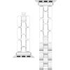 Anne Klein Fashion Bracelet for Apple Watch, Secure, Adjustable, Apple Watch Replacement Band, Fits Most Wrists(White/Silver)