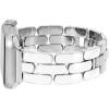 Anne Klein Fashion Bracelet for Apple Watch, Secure, Adjustable, Apple Watch Replacement Band, Fits Most Wrists(White/Silver)