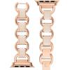 Anne Klein Fashion Chain Bracelet for Apple Watch, Secure, Adjustable, Apple Watch Replacement Band, Fits Most Wrists(Blush and Rose Gold)