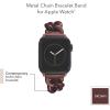 Anne Klein Fashion Chain Bracelet for Apple Watch, Secure, Adjustable, Apple Watch Replacement Band, Fits Most Wrists(Brown)