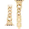 Anne Klein Fashion Chain Bracelet for Apple Watch, Secure, Adjustable, Apple Watch Replacement Band, Fits Most Wrists(Gold)