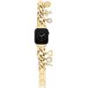 Anne Klein Fashion Chain Bracelet for Apple Watch, Secure, Adjustable, Apple Watch Replacement Band, Fits Most Wrists(Gold with Charms)
