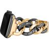 Anne Klein Fashion Chain Bracelet for Apple Watch, Secure, Adjustable, Apple Watch Replacement Band, Fits Most Wrists(Gold/Black)