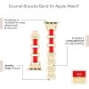 Anne Klein Fashion Chain Bracelet for Apple Watch, Secure, Adjustable, Apple Watch Replacement Band, Fits Most Wrists(Gold/Red)