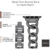 Anne Klein Fashion Chain Bracelet for Apple Watch, Secure, Adjustable, Apple Watch Replacement Band, Fits Most Wrists(Gunmetal Gray with Crystals)
