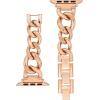 Anne Klein Fashion Chain Bracelet for Apple Watch, Secure, Adjustable, Apple Watch Replacement Band, Fits Most Wrists(Rose Gold)