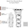 Anne Klein Fashion Chain Bracelet for Apple Watch, Secure, Adjustable, Apple Watch Replacement Band, Fits Most Wrists(Silver with Crystals)