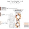Anne Klein Fashion Chain Bracelet for Apple Watch, Secure, Adjustable, Apple Watch Replacement Band, Fits Most Wrists(Silver/Rose Gold)