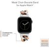 Anne Klein Fashion Chain Bracelet for Apple Watch, Secure, Adjustable, Apple Watch Replacement Band, Fits Most Wrists(Silver/Rose Gold)