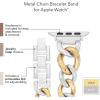 Anne Klein Fashion Chain Bracelet for Apple Watch, Secure, Adjustable, Apple Watch Replacement Band, Fits Most Wrists(Two Tone)